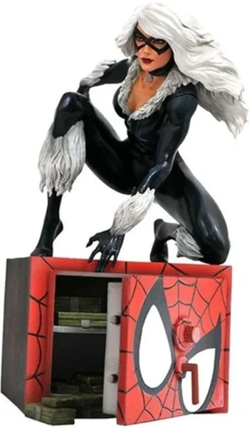 Figura diamond select toys marvel comic gallery diorama black cat