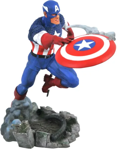 Figura diamond collection marvel avengers vs. capitan america figura 25 cm diorama pvc marvel comic gallery