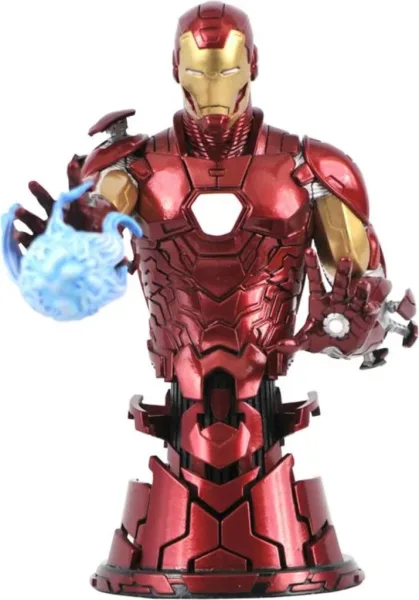 Figura diamond collection marvel avengers iron man mini busto resina 15 cm 1 - 7 scale