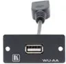 Kramer Electronics Wall Plate Insert - USB (A/A) caja de tomacorriente Negro