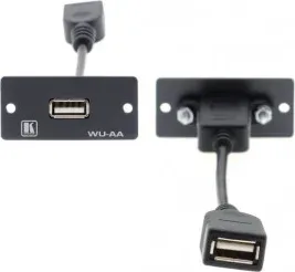 Kramer Electronics WU-AA(B) placa de pared y cubierta de interruptor Negro