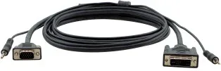 Kramer Electronics 7.6m, DVI-I/3.5mm - VGA/3.5mm 7,6 m DVI-I/3.5mm VGA/3,5mm Negro