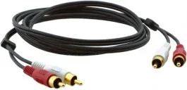 Kramer Electronics 2xRCA, M/M, 0.6m cable de audio 0,6 m RCA Negro
