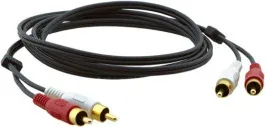 Kramer Electronics 2xRCA, M/M, 4.6m cable de audio 4,6 m RCA Negro