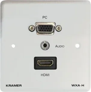 Kramer Electronics WXA-H/EU(W)-80 toma de corriente HDMI + VGA + 3.5mm Blanco