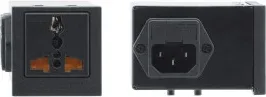 Kramer Electronics TS-201DE toma de corriente Negro