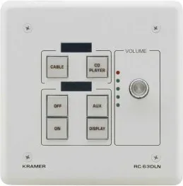 (Consultar Stock) Kramer Control & Management Control - Hw Only 6−Button Room Contr W Dig Volume Control & LCD Group Labels-Model (Rc-63Dln(B)) (80-80237295)