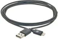 Kramer Electronics C-UA/LTN/BK-3 cable de conector Lightning 0,9 m Negro