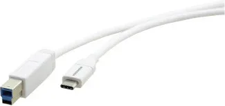 Kramer Electronics C-USB31 cable USB 0,9 m USB 3.2 Gen 1 (3.1 Gen 1) USB C USB B Blanco