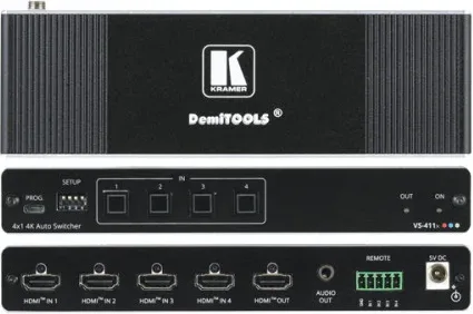 Kramer Selector Vs-411X Automático 4K Hdr HDMI 4X1