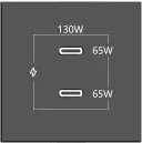 Kramer Connect - Room Connectivity Black 2 Ports Usbc 130W (
