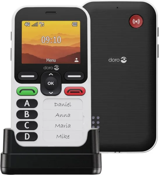 Telefono movil doro leva x10 - 2.4 pulgadas - 4g - blanco - negro