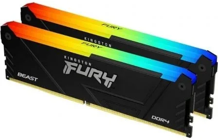Memoria RAM Kingston FURY Beast RGB 2 x 8GB/ DDR4/ 3200MHz/ 1.35V/ CL16/ DIMM