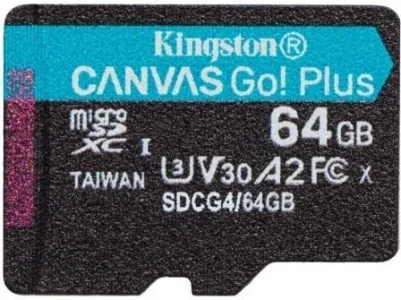 Tarjeta de Memoria Kingston CANVAS Select Plus 64GB microSD XC/ Clase 10/ 200MBs