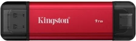 Disco Externo SSD Kingston Dual Portable SSD 1TB/ USB Tipo-C y USB 3.2/ Rojo