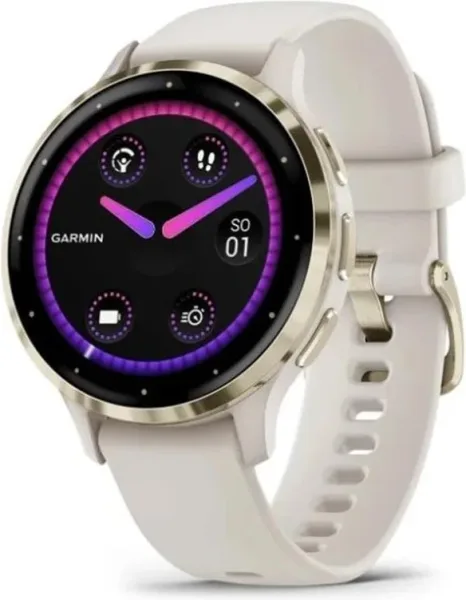 Garmin venu 3s - smartwatch premium con GPS - amoled - funciónes avanzadas de salud y forma física - más de 30 aplicaciónes deportivas - 10 días de autónomía - gris gold