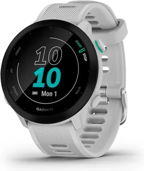 Smartwatch garmin forerunner 55 bt GPS 42mm mip blanco resistencia agua 5atm pulsómetro sueño