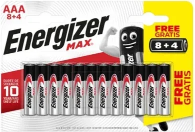 Blister 8 + 4 Pilas Max Tipo Lr03 (Aaa) Energizer E301531207