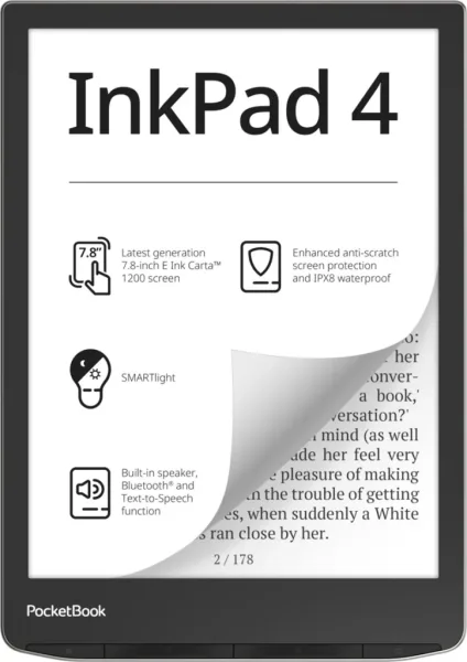 Ebook pocketbook inkpad 4 7.8 pulgadas 32gb stardust silver