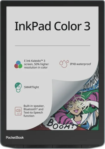 Libro electronico ebook pocketbook inkpad color 3 7.8 pulgadas 32gb - color stormy sea