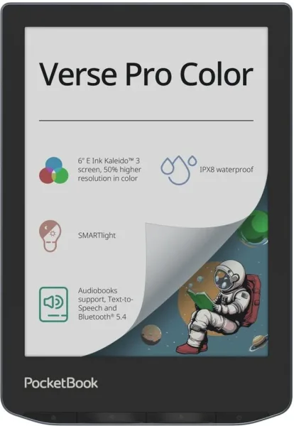Libro electronico ebook pocketbook verse pro color ereader 6 pulgadas 16 gb stormy sea