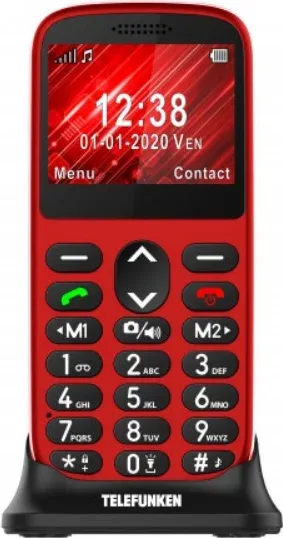 Telefono movil telefunken s420 senior phone - 2.31 pulgadas - rojo