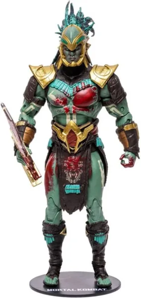 Figura mcfarlane toys mortal kombat kotal kahn (sangriento)