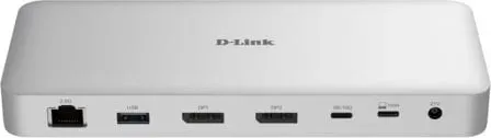 Docking USB Tipo-C 4.0 D-Link DUF-901/E/ 3xUSB/ 3xUSB Tipo-C/ 2xDisplayPort/ 1xRJ45/ 1xUSB Tipo-C PD/ Blanco