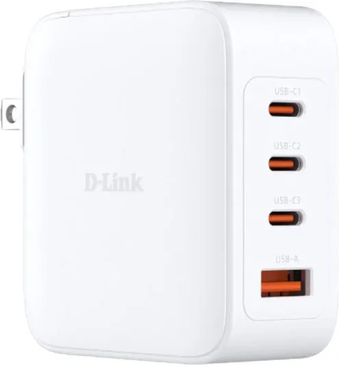 Cargador de pared d - link dcp - 101 100w 3x USB tipo c 1x USB tipo a blanco