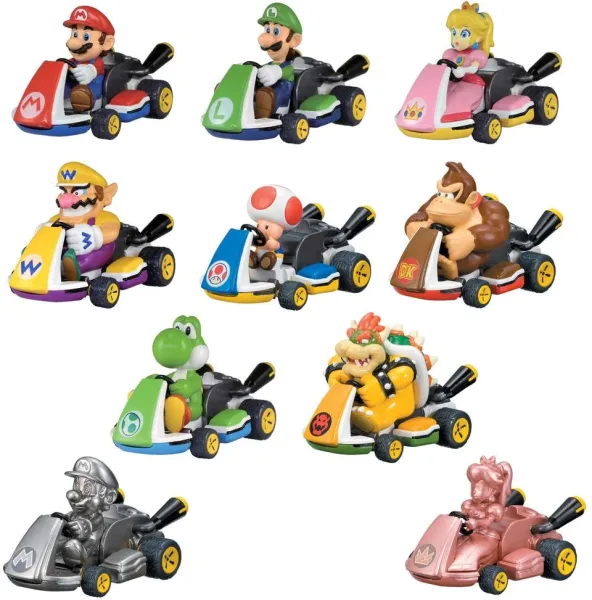 Vehículo mario kart retrofriccion 1 unidad aleatoria