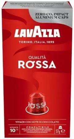 Cápsula Lavazza Qualitá Rossa para cafeteras Nespresso/ Caja de 10