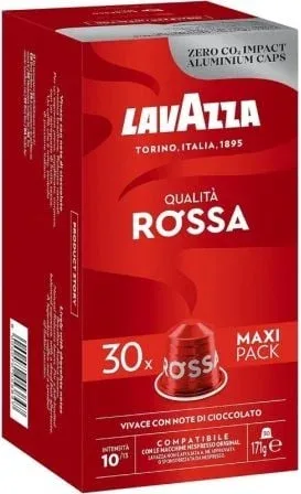 Cápsula Lavazza Qualitá Rossa para cafeteras Nespresso/ Caja de 30