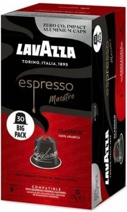 Cápsula Lavazza Espresso Maestro Clásico para cafeteras Nespresso/ Caja de 30