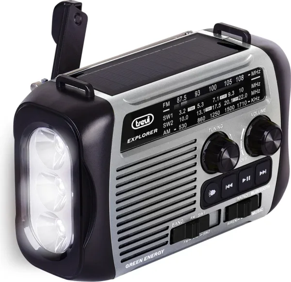Radio Trevi Ra 7F30 Bt Explorer Radio Carga Solar & Dinamo Gray