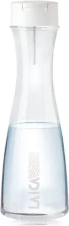 Botella Filtrante Laica GlaSSmart/ Capacidad 1.1L/ Blanca/ Incluye 2 Filtros