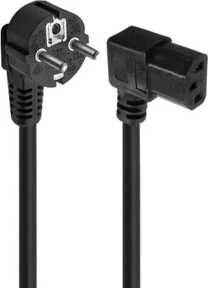 Ewent EC1910 cable de transmisión Negro 1,8 m C13 acoplador Enchufe tipo F
