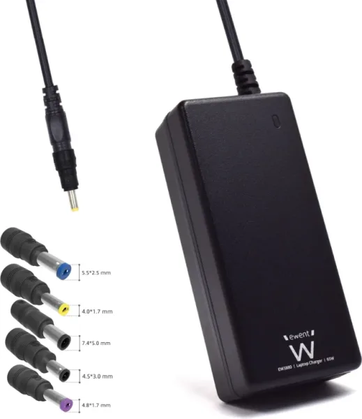 Cargador Portatil Ewent 65W Compatible Hp 5 Conectores