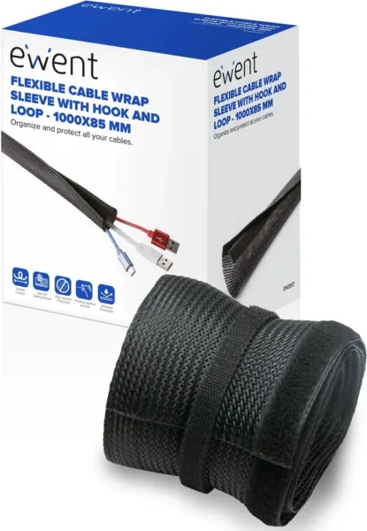 Manguito flexible con velcro ewent ew1557 1000x85mm