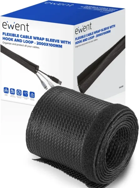 Manguito flexible con velcro ewent ew1558 2000x100mm