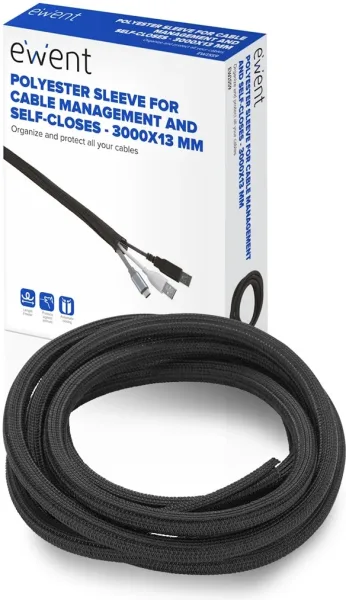 Manguito de polyester con autocierre ewent ew1559 3000x13mm