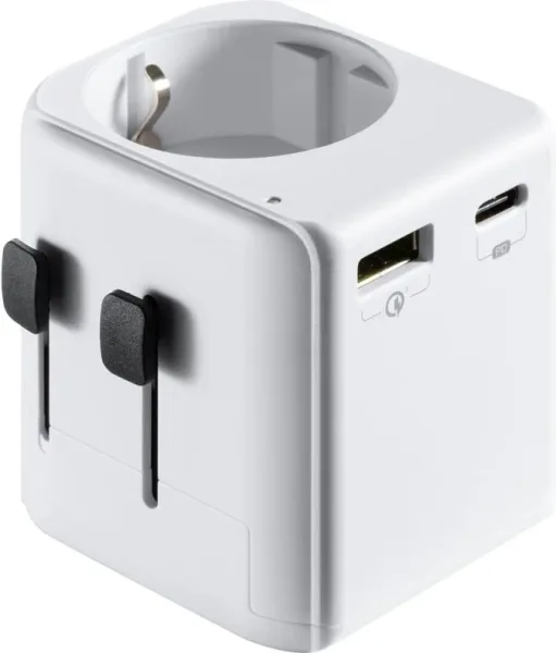 Ewent EW1472 adaptador de enchufe eléctrico Universal Blanco