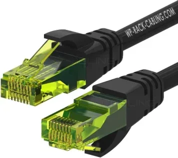 WP WPC-PAT-6AU005BL cable de red Negro, Verde 0,5 m Cat6a U/UTP (UTP)
