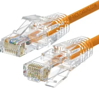 WP WPC-PAT-6AU002O-S cable de red Naranja, Transparente 0,2 m Cat6a U/UTP (UTP)