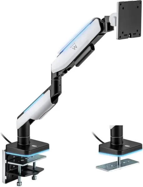 Ewent EW1509 soporte para monitor 124,5 cm (49") Negro, Blanco Escritorio