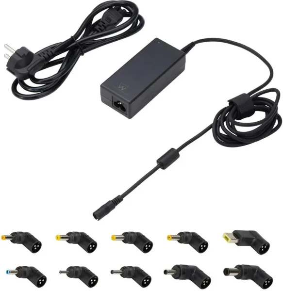 EWENT Cargador Auto. Univer Notebook 65W 10 Puntas