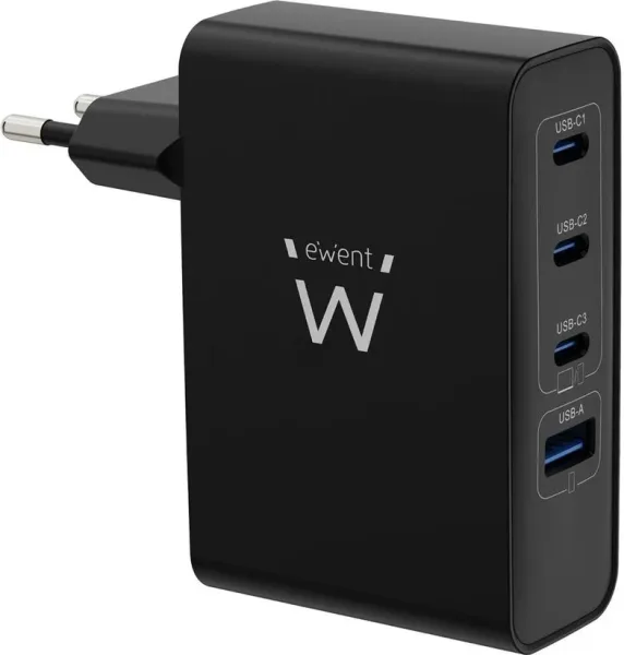 EWENT Cargador Gan Fast 100W 4 USB