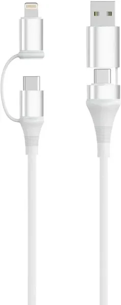 EWENT Cable 4-1 60W 1m USB-C Lightning USB-A Datos