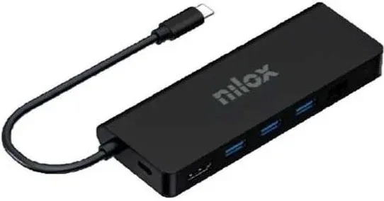 Nilox Dock USB c 8 en 1 Negro