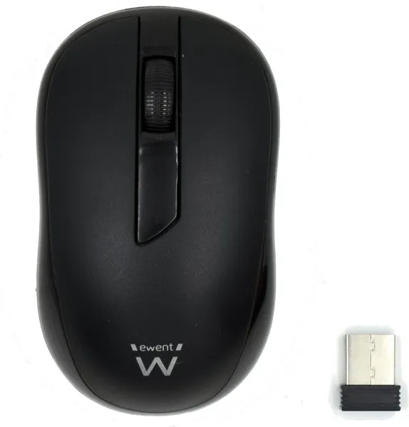 RATON EWENT OPTICO 1000 DPI NEGRO RF INALAMBRICO PILAS