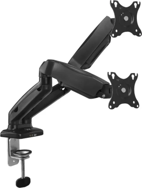 Ewent Soporte de Escritorio con Resorte de Gas para 2 Monitores  Hasta 34” Carga Máxima 9Kg. Vesa